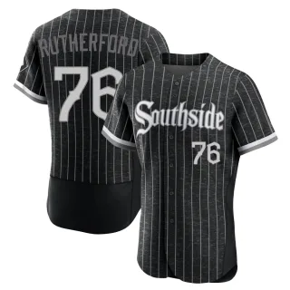 Men's Authentic Black Blake Rutherford Chicago White Sox 2021 City Connect Jersey