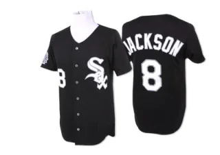 Men's Authentic Black Bo Jackson Chicago White Sox Throwback Jersey