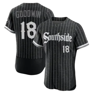 Men's Authentic Black Brian Goodwin Chicago White Sox 2021 City Connect Jersey