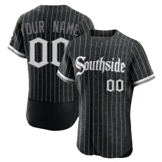 Men's Authentic Black Custom Chicago White Sox 2021 City Connect Jersey