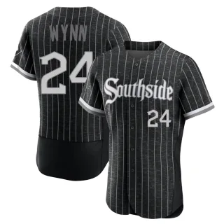 Men's Authentic Black Early Wynn Chicago White Sox 2021 City Connect Jersey