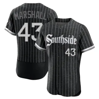 Men's Authentic Black Evan Marshall Chicago White Sox 2021 City Connect Jersey