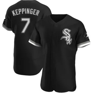 Men's Authentic Black Jeff Keppinger Chicago White Sox Alternate Jersey