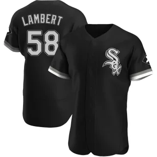Men's Authentic Black Jimmy Lambert Chicago White Sox Alternate Jersey