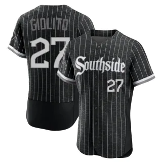 Men's Authentic Black Lucas Giolito Chicago White Sox 2021 City Connect Jersey