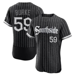 Men's Authentic Black Sean Burke Chicago White Sox 2021 City Connect Jersey