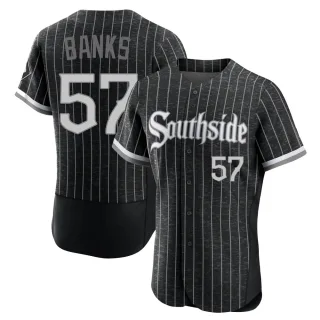 Men's Authentic Black Tanner Banks Chicago White Sox 2021 City Connect Jersey