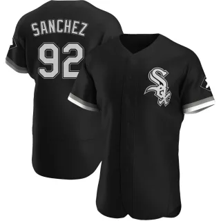 Men's Authentic Black Wilber Sanchez Chicago White Sox Alternate Jersey