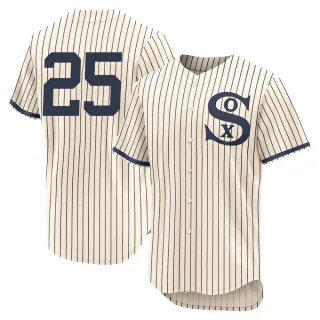 Men's Authentic Cream Andrew Vaughn Chicago White Sox 2021 Field of Dreams Jersey
