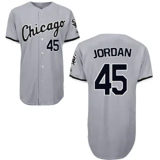 Men's Authentic Grey Michael Jordan Chicago White Sox Throwback Jersey