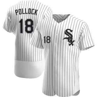 Men's Authentic White AJ Pollock Chicago White Sox Home Jersey