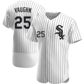 Men's Authentic White Andrew Vaughn Chicago White Sox Home Jersey