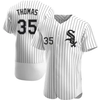 Men's Authentic White Frank Thomas Chicago White Sox Home Jersey