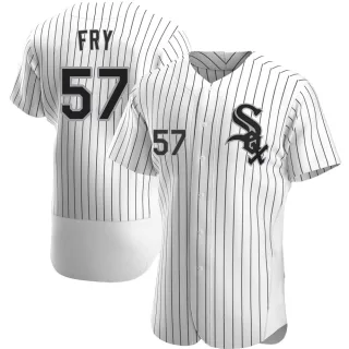Men's Authentic White Jace Fry Chicago White Sox Home Jersey