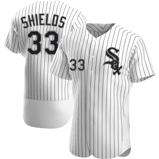 Men's Authentic White James Shields Chicago White Sox Home Jersey