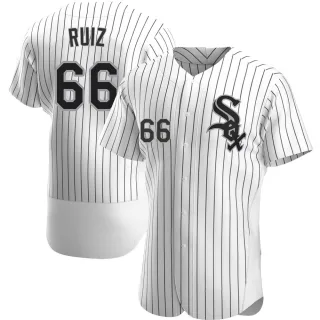 Men's Authentic White Jose Ruiz Chicago White Sox Home Jersey