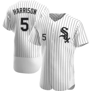 Men's Authentic White Josh Harrison Chicago White Sox Home Jersey