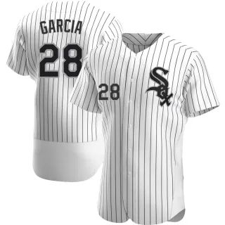 Men's Authentic White Leury Garcia Chicago White Sox Home Jersey