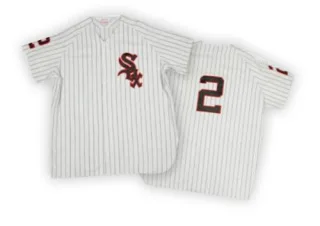 Men's Authentic White Nellie Fox Chicago White Sox Throwback Jersey
