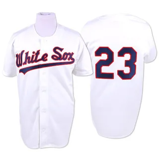 Men's Authentic White Robin Ventura Chicago White Sox Throwback Jersey