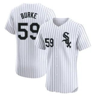 Men's Elite White Sean Burke Chicago White Sox Home Jersey