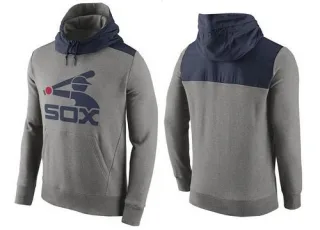 Men's Gray Chicago White Sox Cooperstown Collection Hybrid Pullover Hoodie