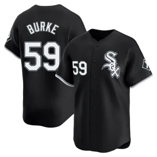 Men's Limited Black Sean Burke Chicago White Sox Alternate Jersey