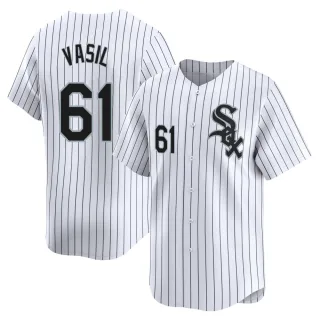Men's Limited White Mike Vasil Chicago White Sox Home Jersey