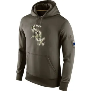 Men's Olive Chicago White Sox Salute To Service KO Performance Hoodie