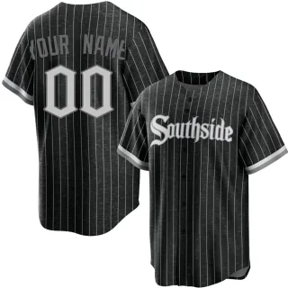 Men's Replica Black Custom Chicago White Sox 2021 City Connect Jersey