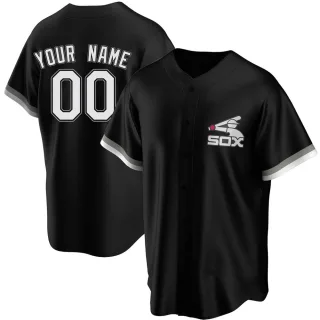 Men's Replica Black Custom Chicago White Sox Spring Training Jersey