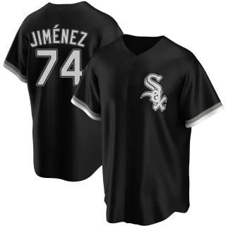 Men's Replica Black Eloy Jimenez Chicago White Sox Alternate Jersey