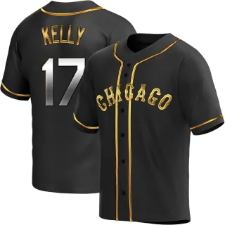 Men's Replica Black Golden Joe Kelly Chicago White Sox Alternate Jersey