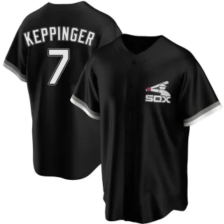 Men's Replica Black Jeff Keppinger Chicago White Sox Spring Training Jersey