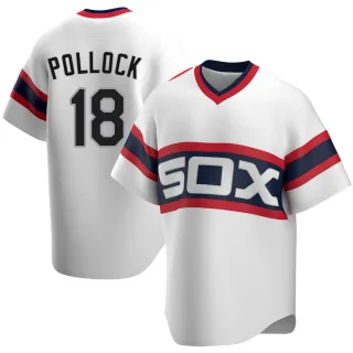 Men's Replica White AJ Pollock Chicago White Sox Cooperstown Collection Jersey