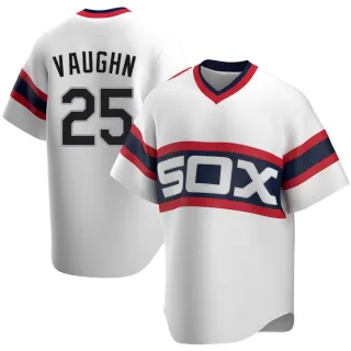 Men's Replica White Andrew Vaughn Chicago White Sox Cooperstown Collection Jersey