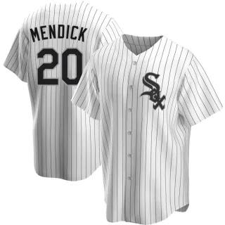 Men's Replica White Danny Mendick Chicago White Sox Home Jersey