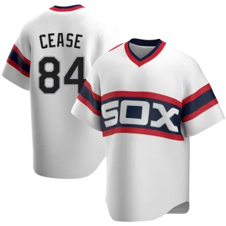 Men's Replica White Dylan Cease Chicago White Sox Cooperstown Collection Jersey