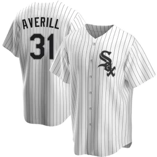 Men's Replica White Earl Averill Chicago White Sox Home Jersey