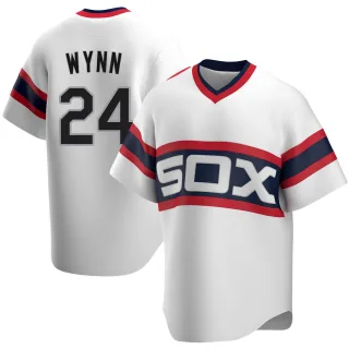 Men's Replica White Early Wynn Chicago White Sox Cooperstown Collection Jersey