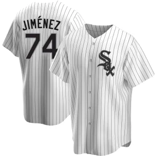 Men's Replica White Eloy Jimenez Chicago White Sox Home Jersey