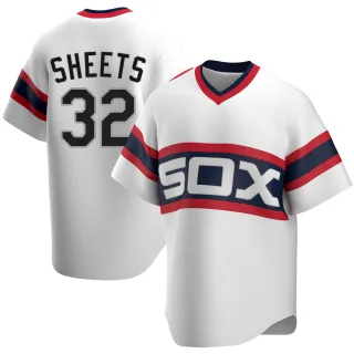 Men's Replica White Gavin Sheets Chicago White Sox Cooperstown Collection Jersey