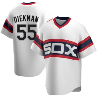 Men's Replica White Jake Diekman Chicago White Sox Cooperstown Collection Jersey