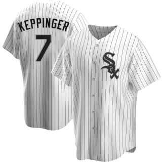 Men's Replica White Jeff Keppinger Chicago White Sox Home Jersey