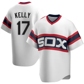 Men's Replica White Joe Kelly Chicago White Sox Cooperstown Collection Jersey