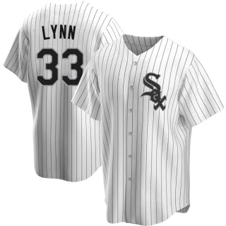 Men's Replica White Lance Lynn Chicago White Sox Home Jersey
