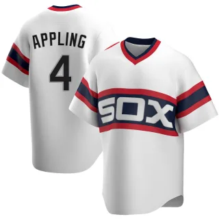 Men's Replica White Luke Appling Chicago White Sox Cooperstown Collection Jersey