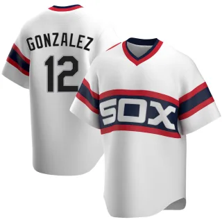 Men's Replica White Romy Gonzalez Chicago White Sox Cooperstown Collection Jersey
