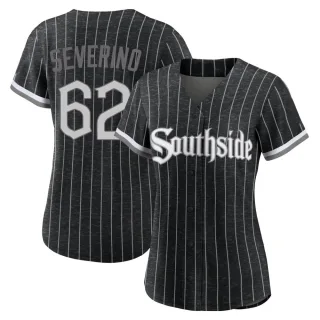 Women's Authentic Black Anderson Severino Chicago White Sox 2021 City Connect Jersey