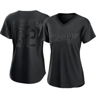 Women's Authentic Black Anderson Severino Chicago White Sox Pitch Fashion Jersey